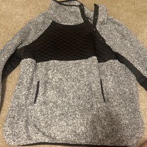 Maurices Black and Gray Cowl Neck Sweater